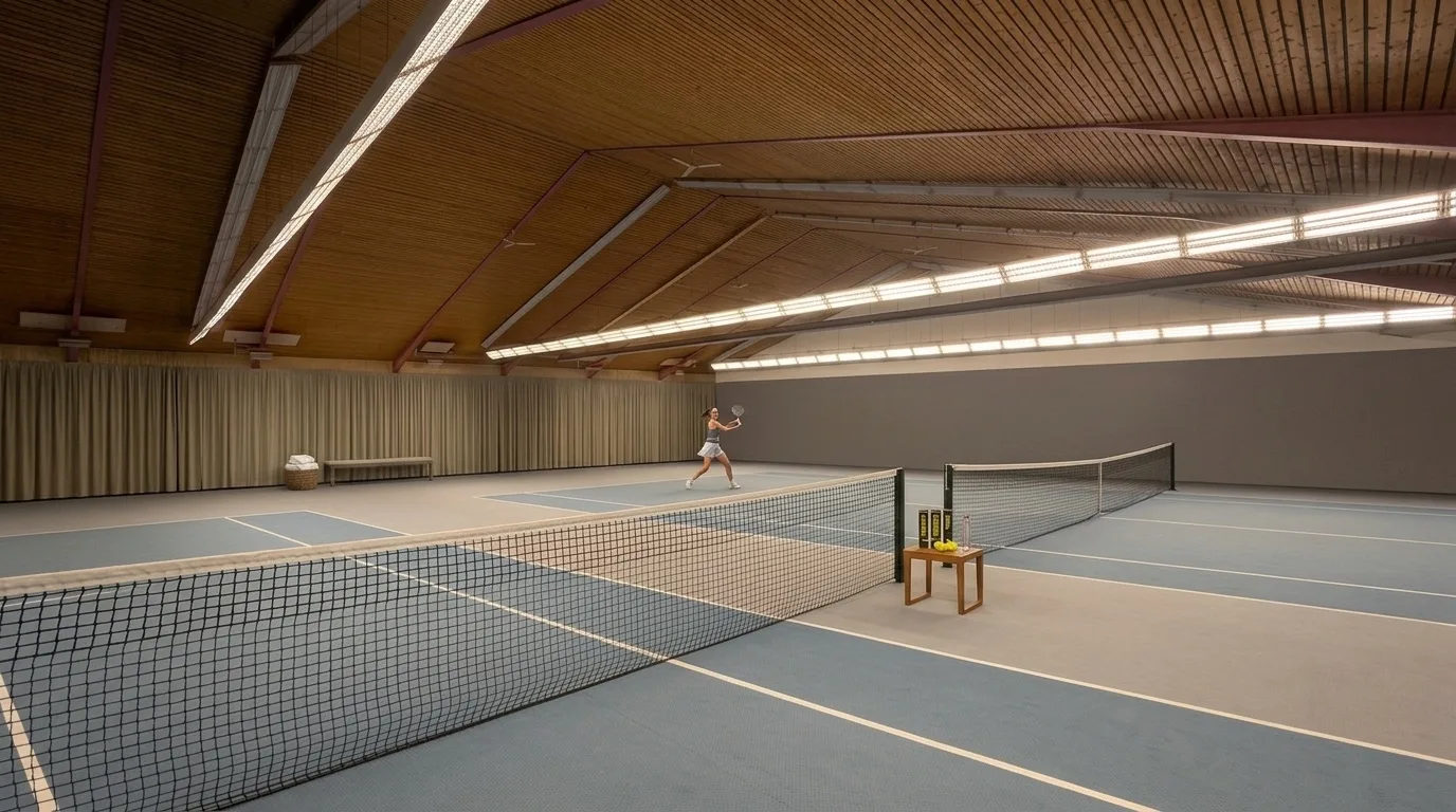 Tennis in der Halle der Bergischen Sportarena Wermelskirchen